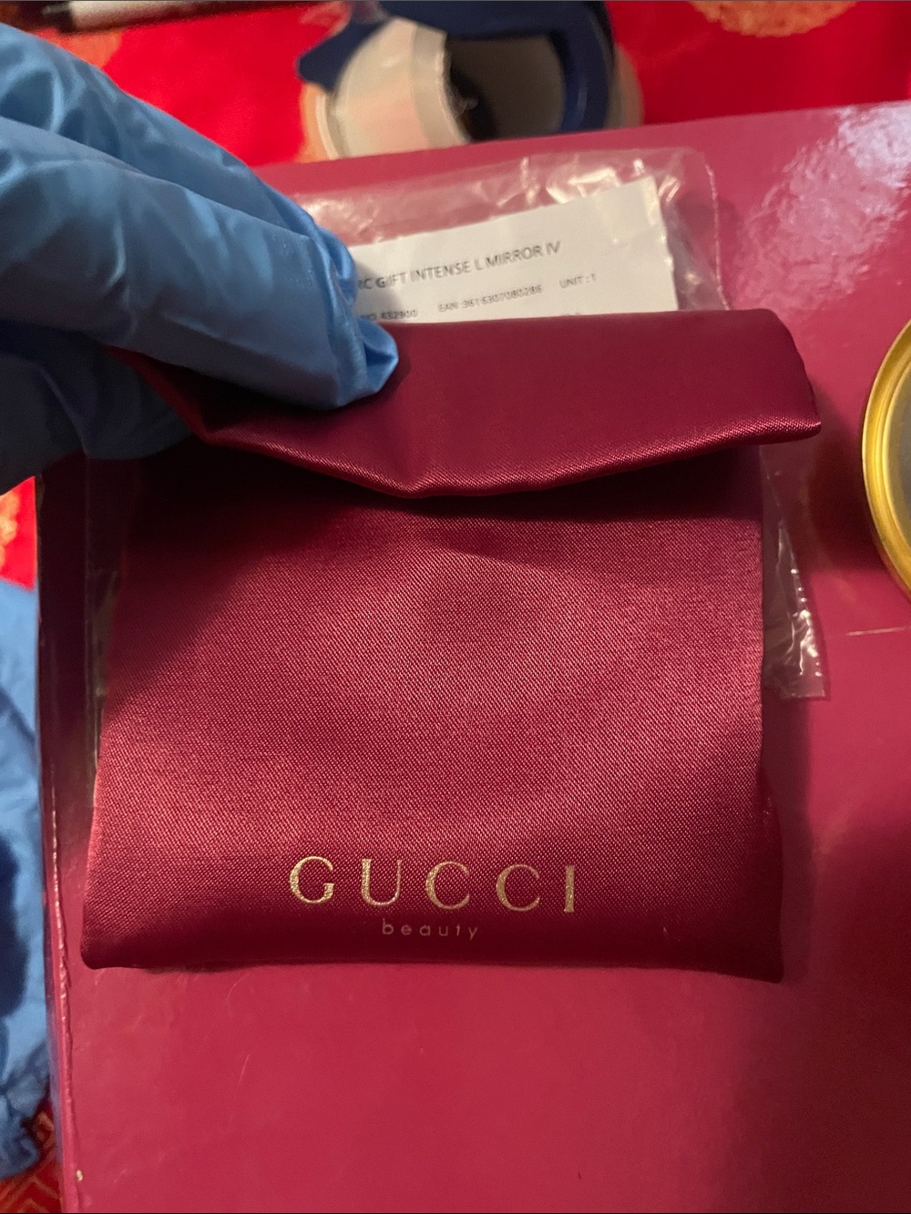 Gucci Floral Compact Mirror in White, Pink, Blue and Green - Picture 5 of 17